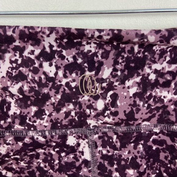 Balance Yoga Purple Printed High Waist Leggings Size Large Marble Speckle Yoga L - Picture 7 of 15
